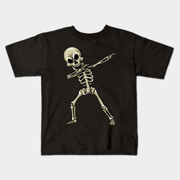 Skeleton Kids T-Shirt by fromherotozero